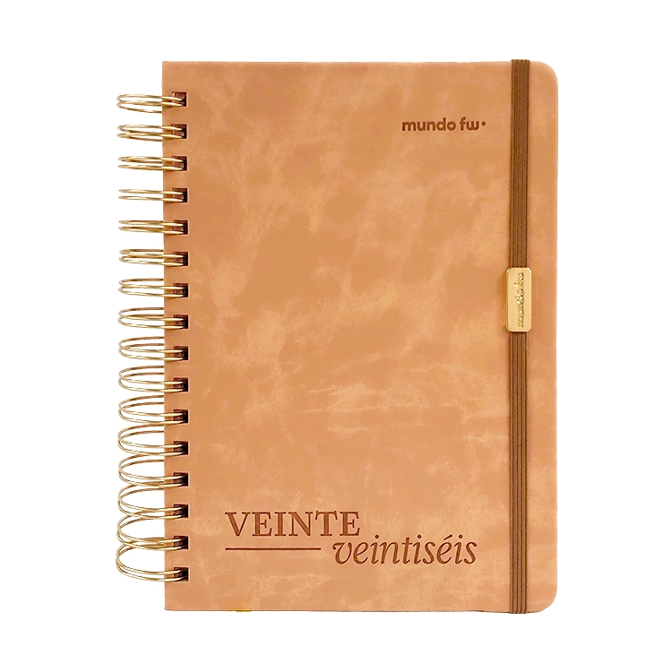 Agenda FW 2026 Neo Diaria Camel Espiralada 15x21 Art.201959